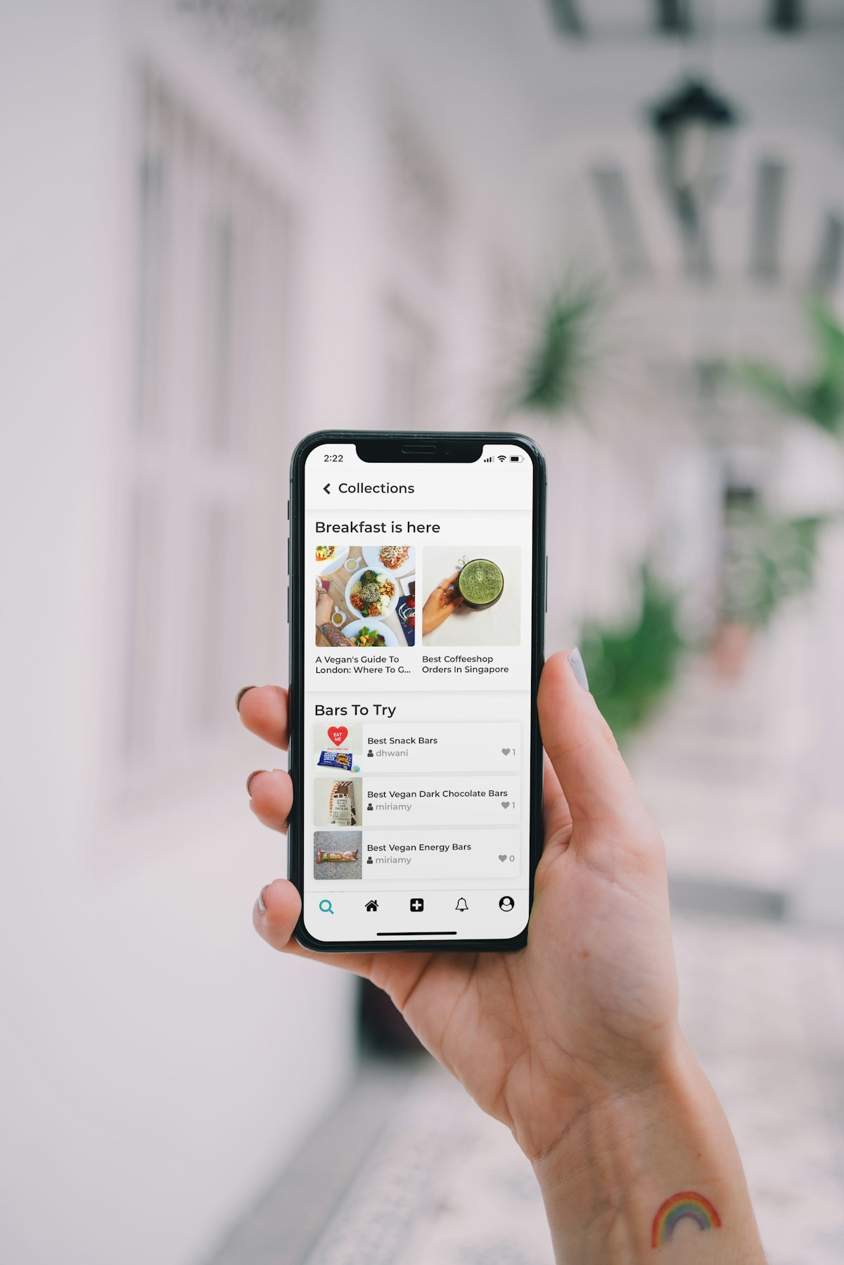 Mobile app interface