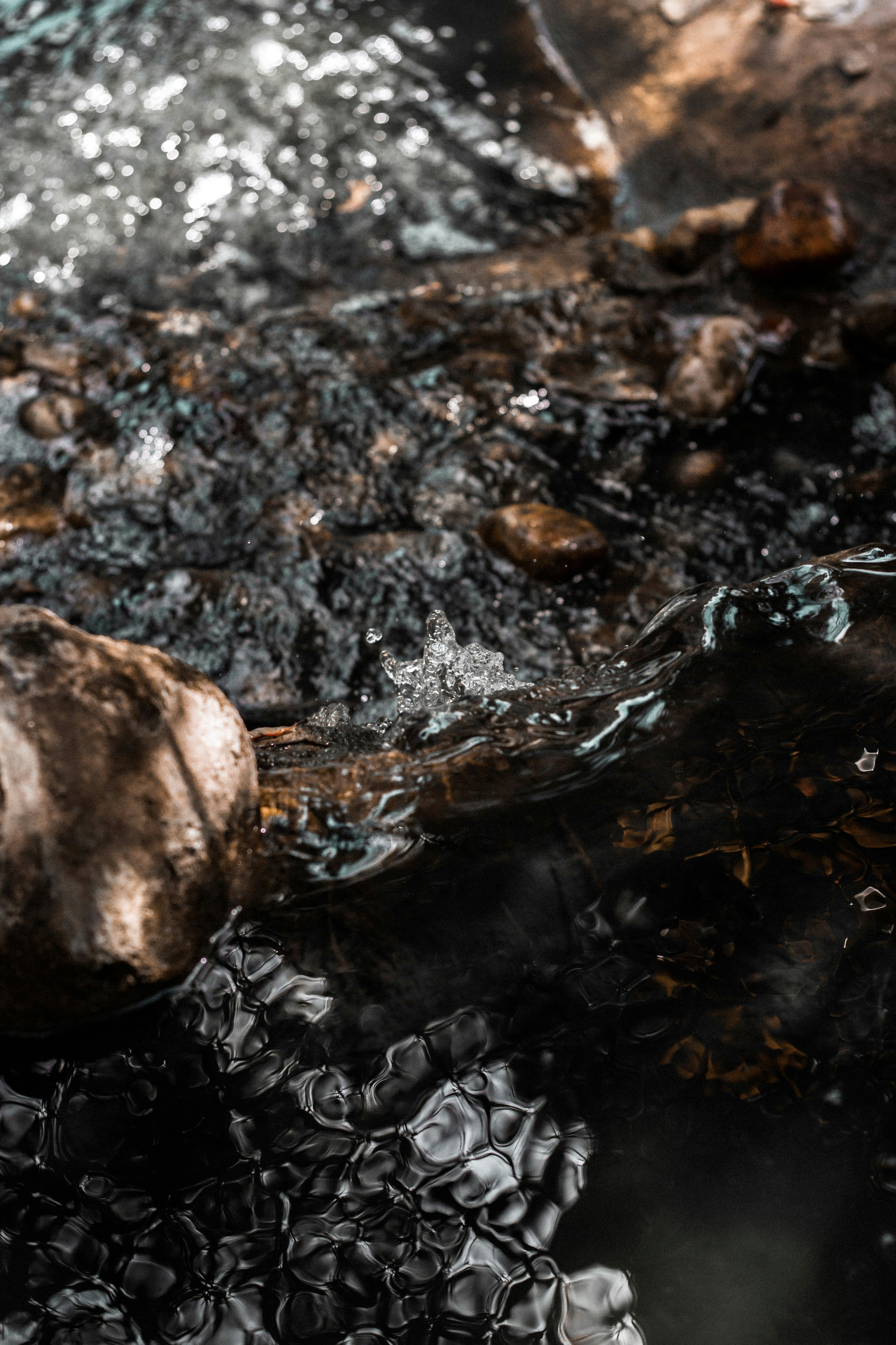 brown and white stone fragment