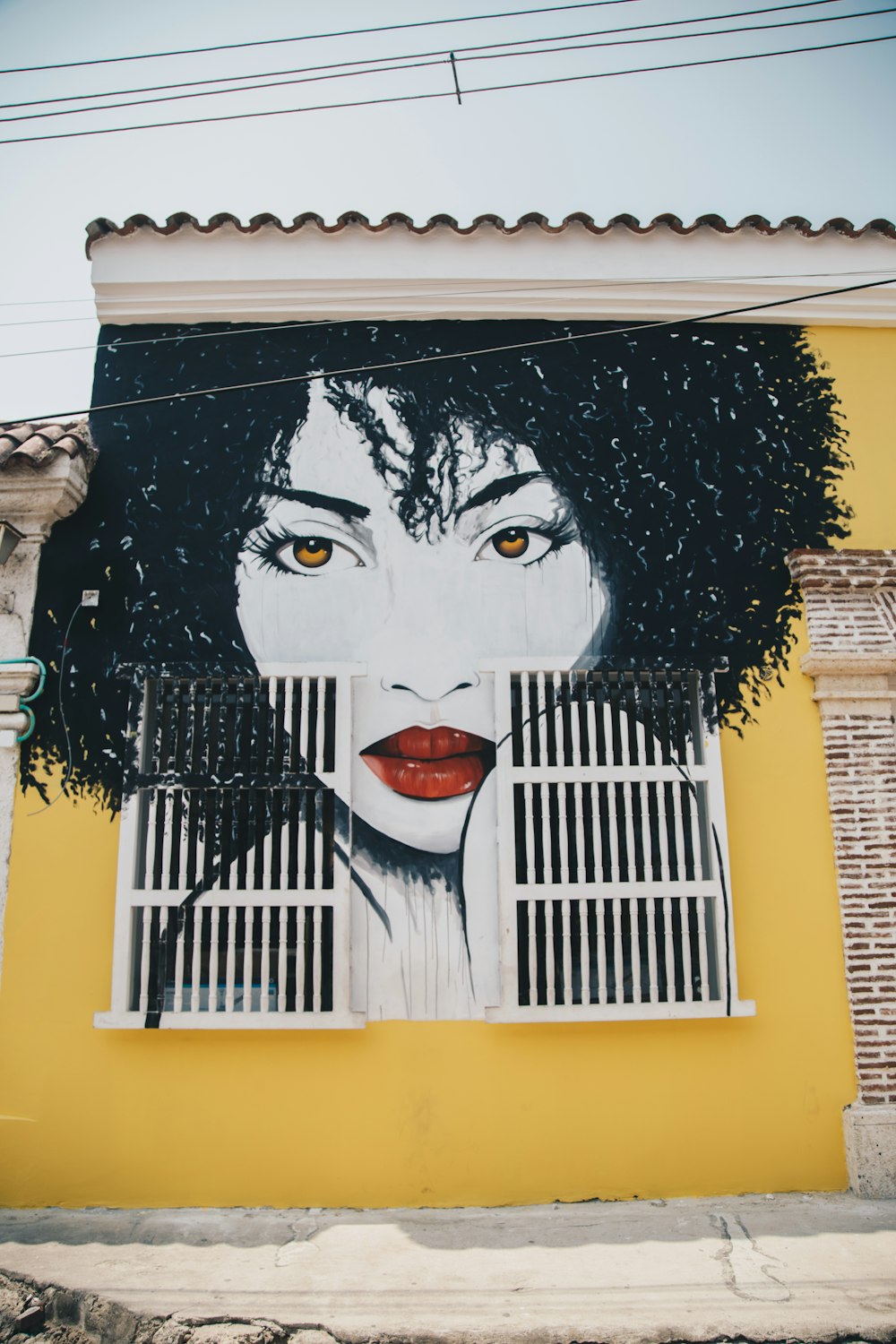 black and white woman face painting