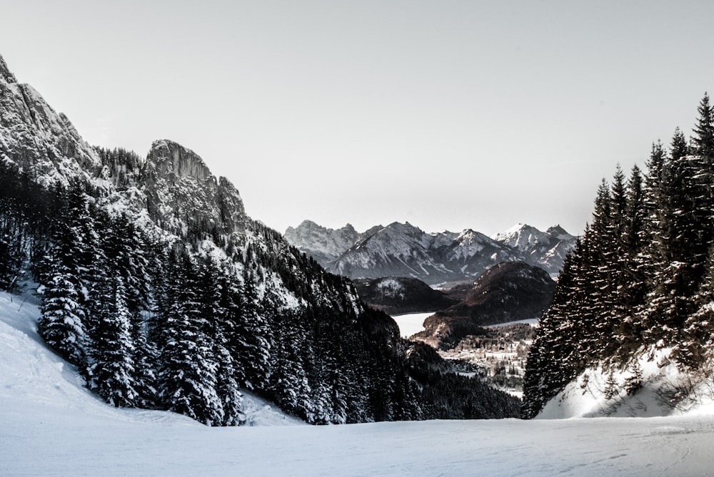 snow covered mountain during daytime