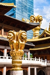 Close-up of intricate Chinese heritage accessory with modern design elements.