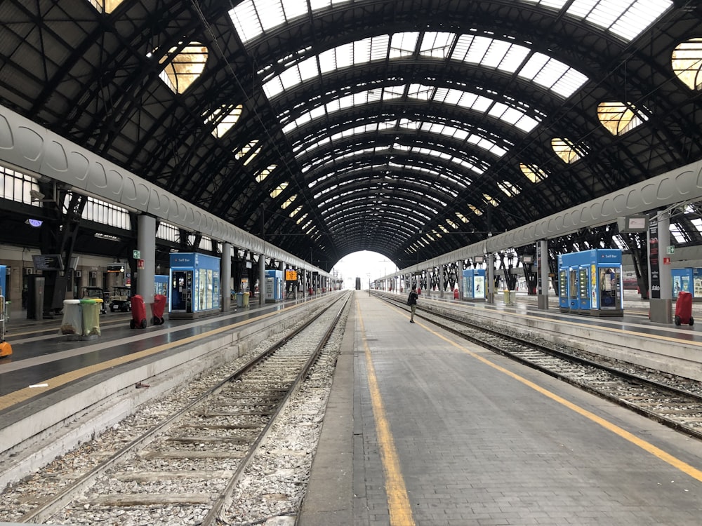 train station with people walking