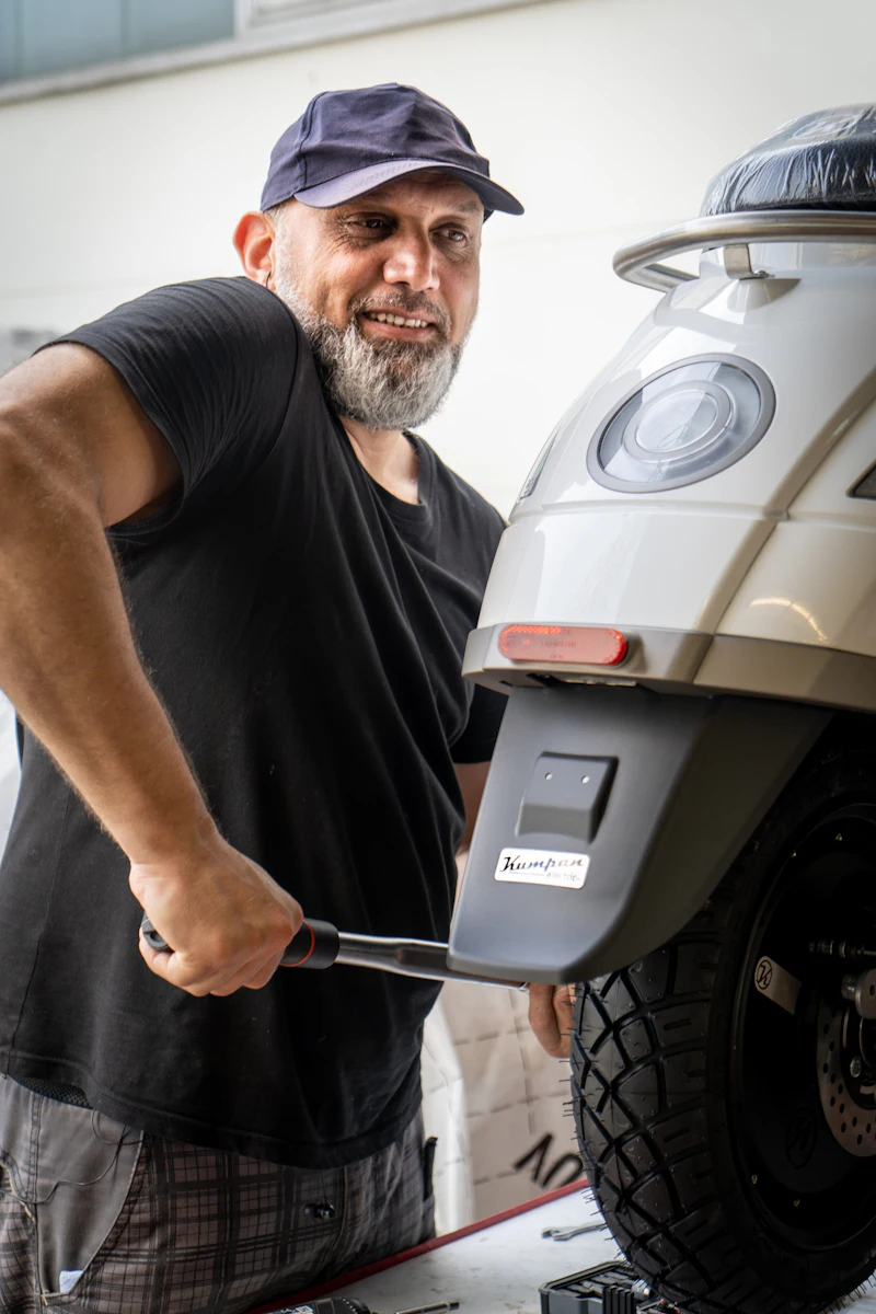 Technician performing preventive maintenance