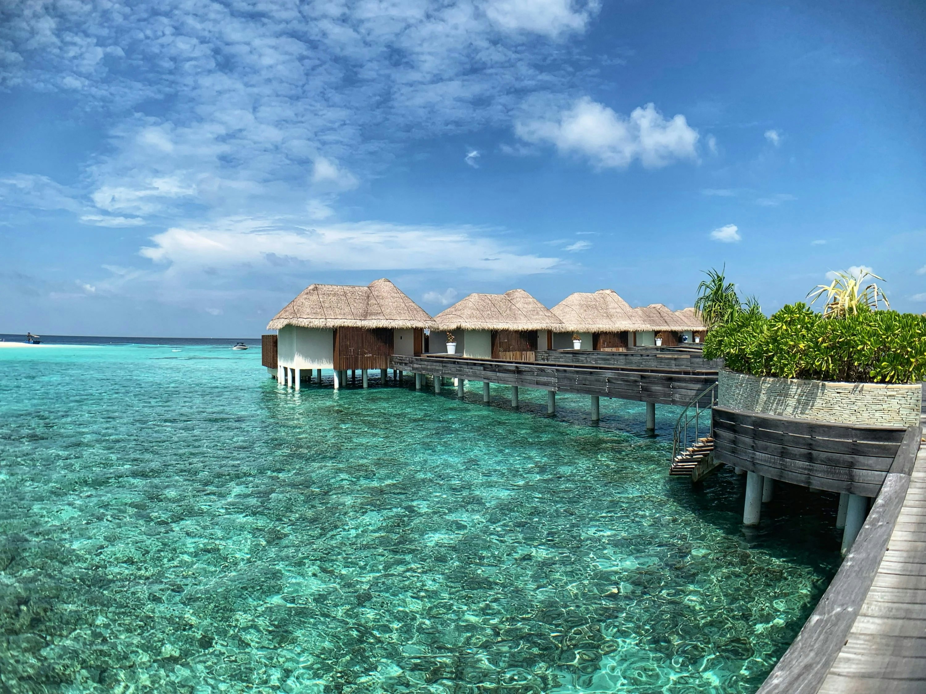 Overwater Villa at the W Hotel luxury resort in the Maldives.