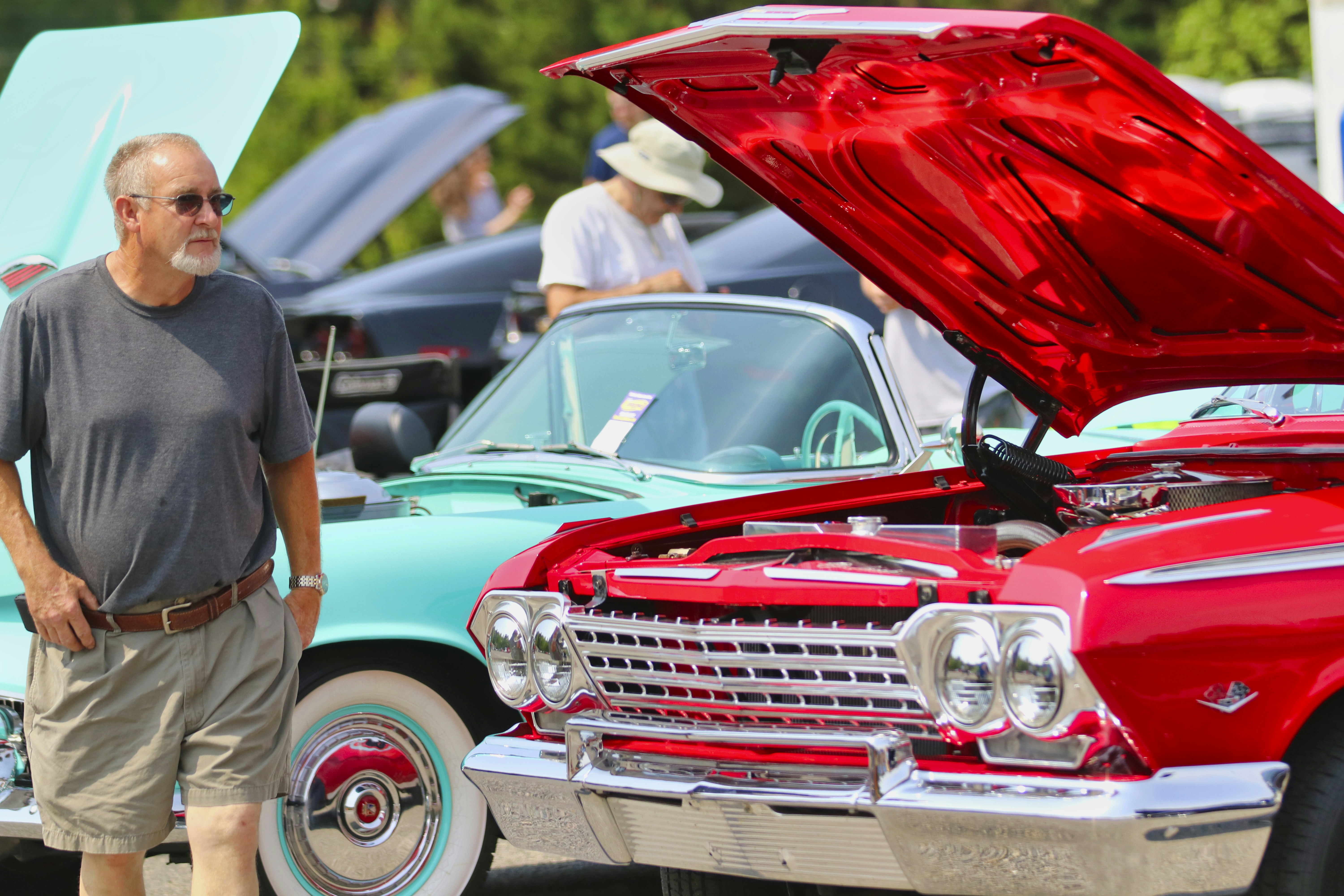 Vintage car show in Pittsboro, NC.