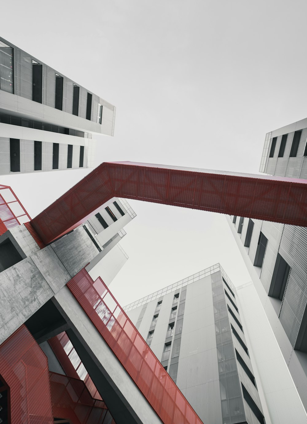 red and white concrete building