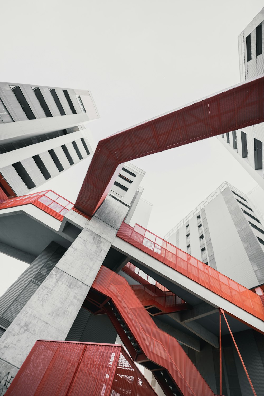 red and white concrete building