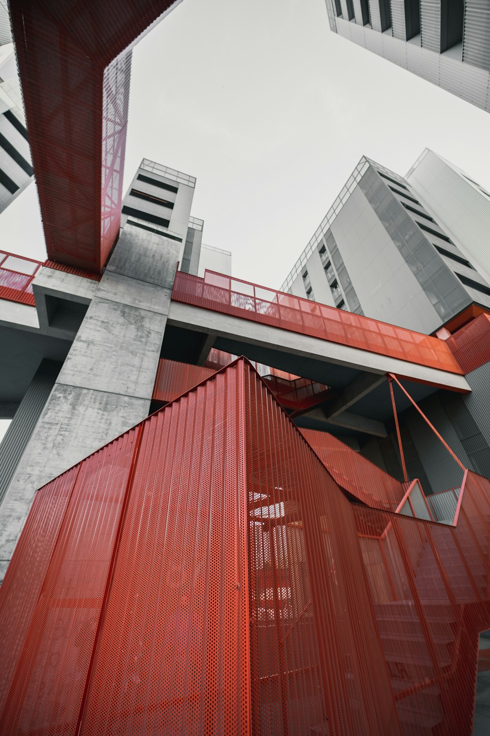 red and gray concrete building