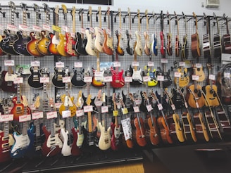 assorted color of guitar lot