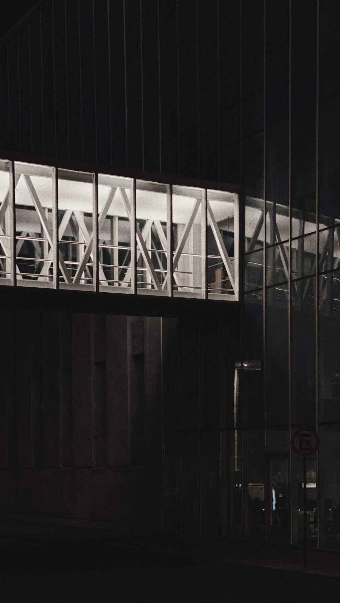 white metal bridge during night time