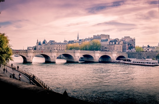 white concrete bridge over water in Pont Neuf France