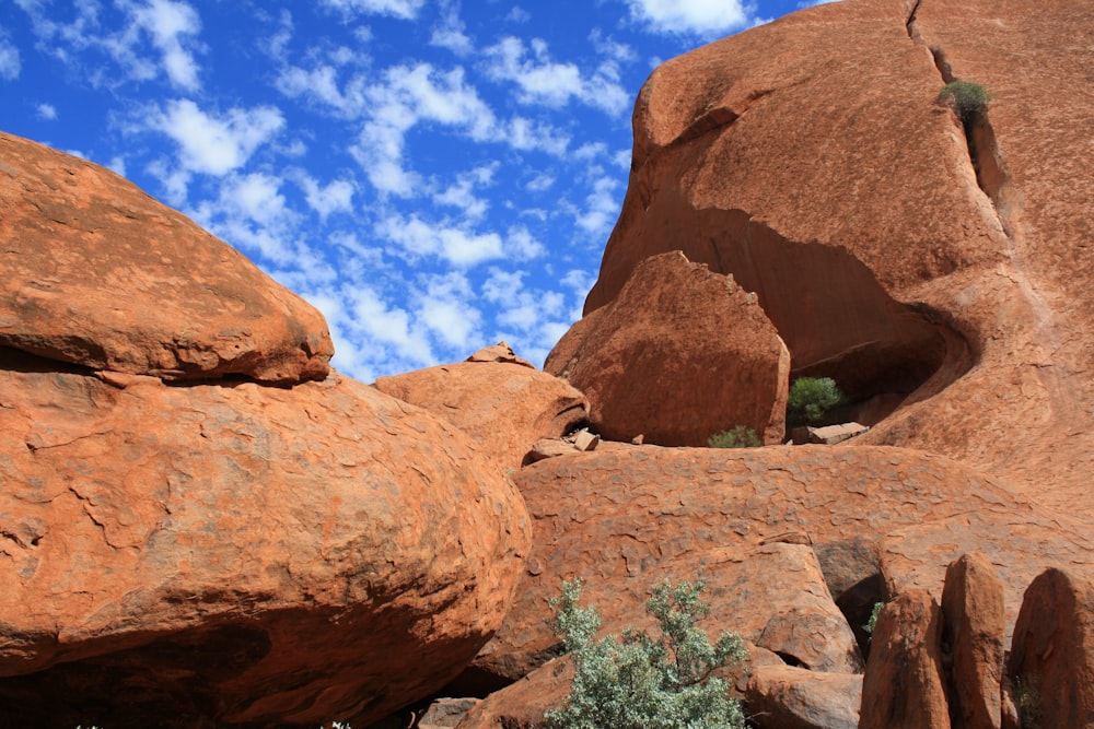 brown rock formation under blue sky during daytime