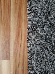 Before and after comparison showing the transformation of a carpet.