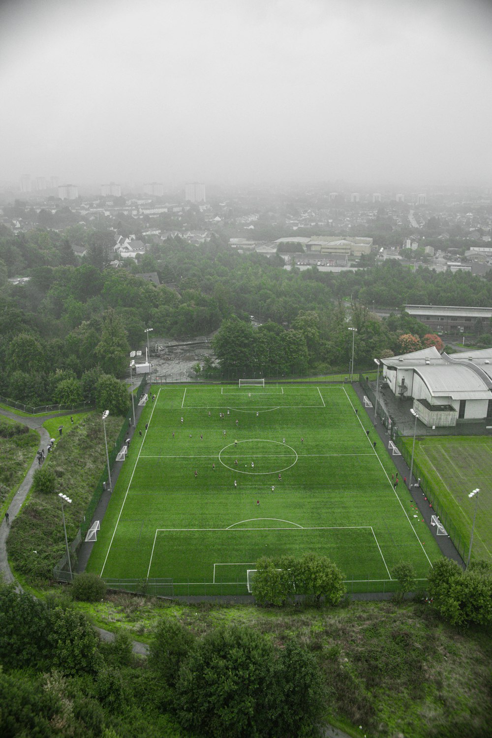 aerial view of green grass field during daytime