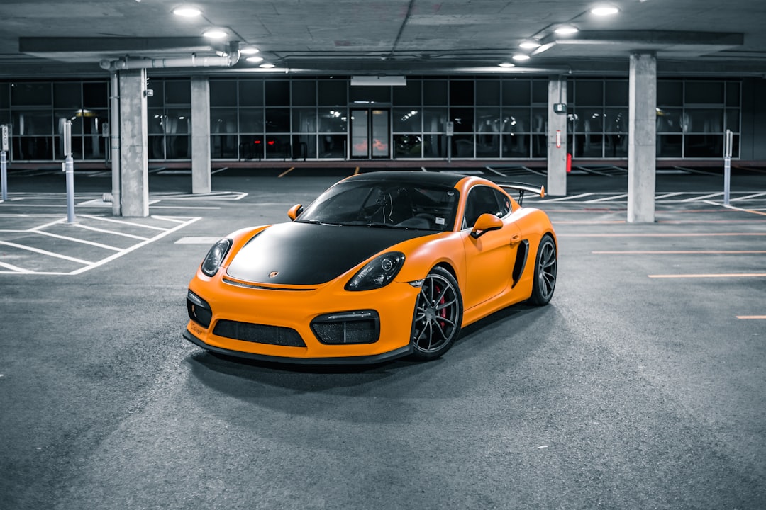 orange lamborghini aventador parked on parking lot