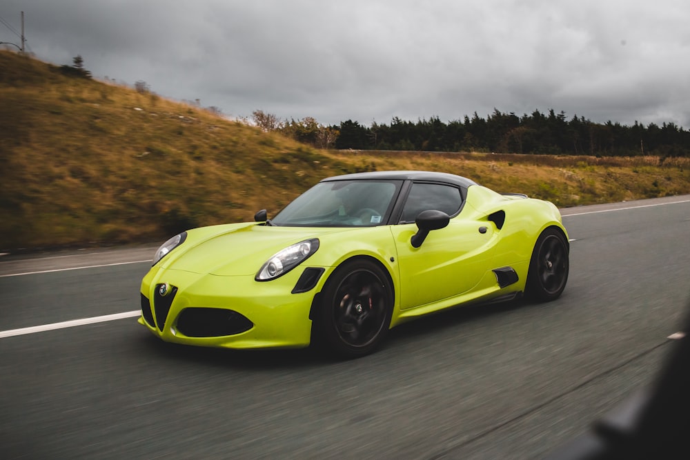 yellow ferrari 458 italia on road during daytime