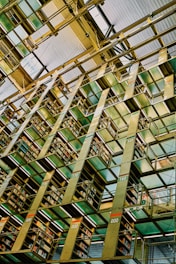 white and green concrete building