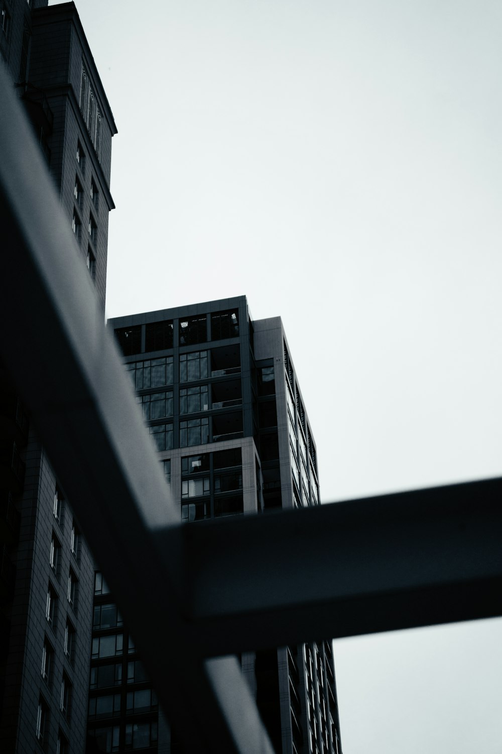 black and white concrete building