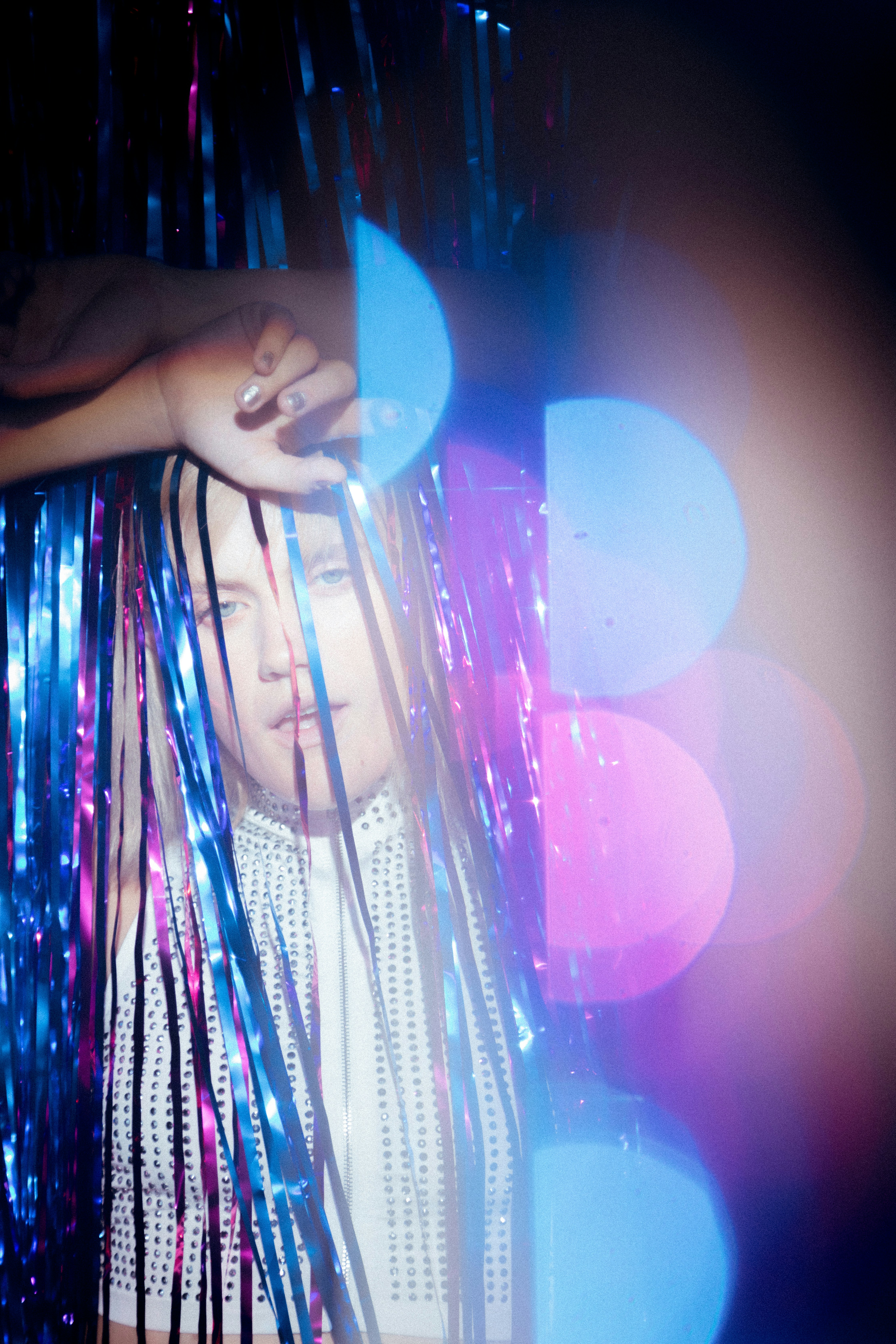 Colorful disco party outfits and accessories