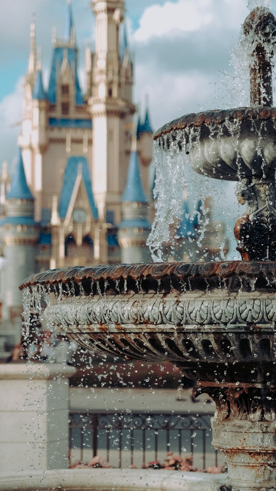 water fountain in front of building