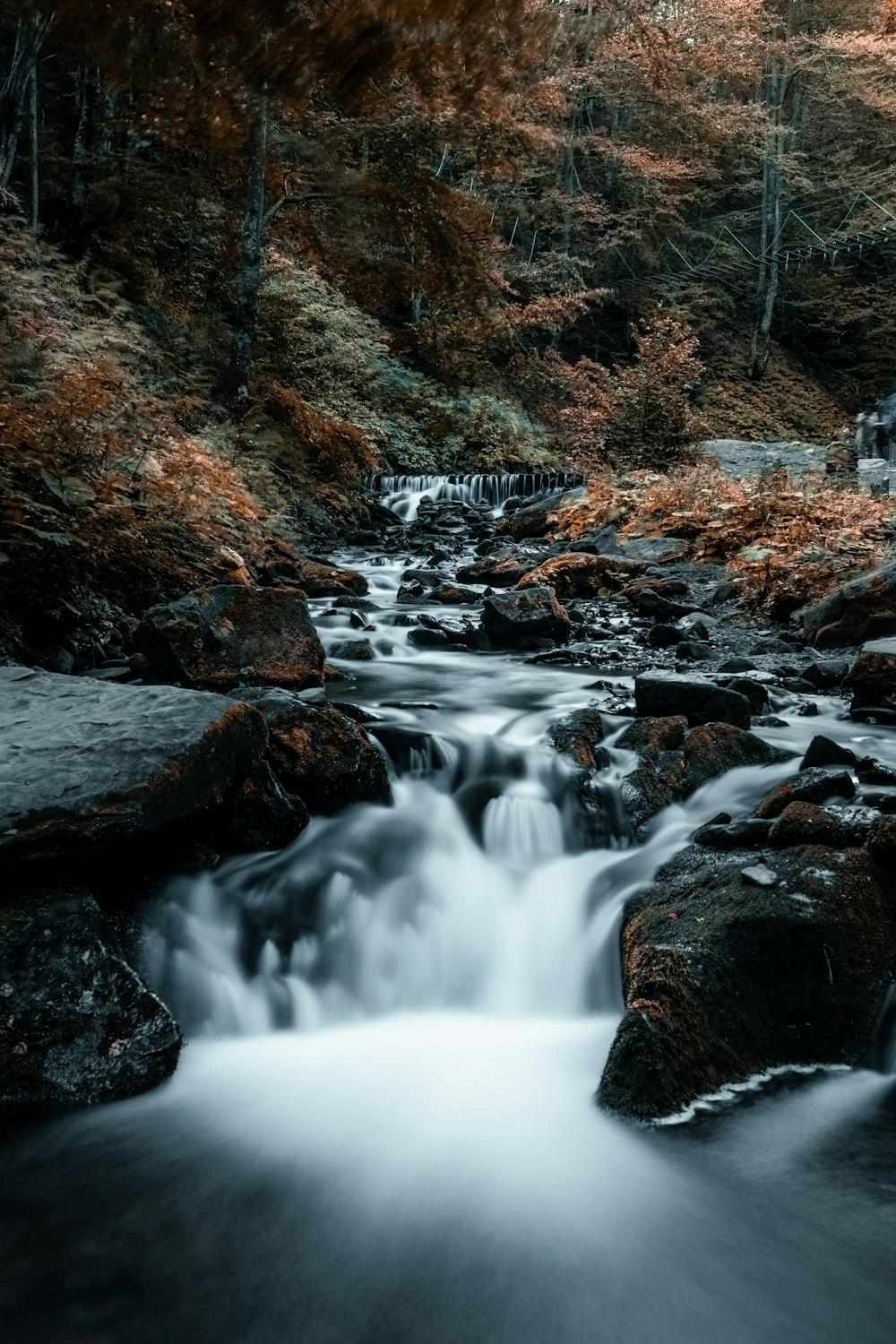 time lapse photography of river