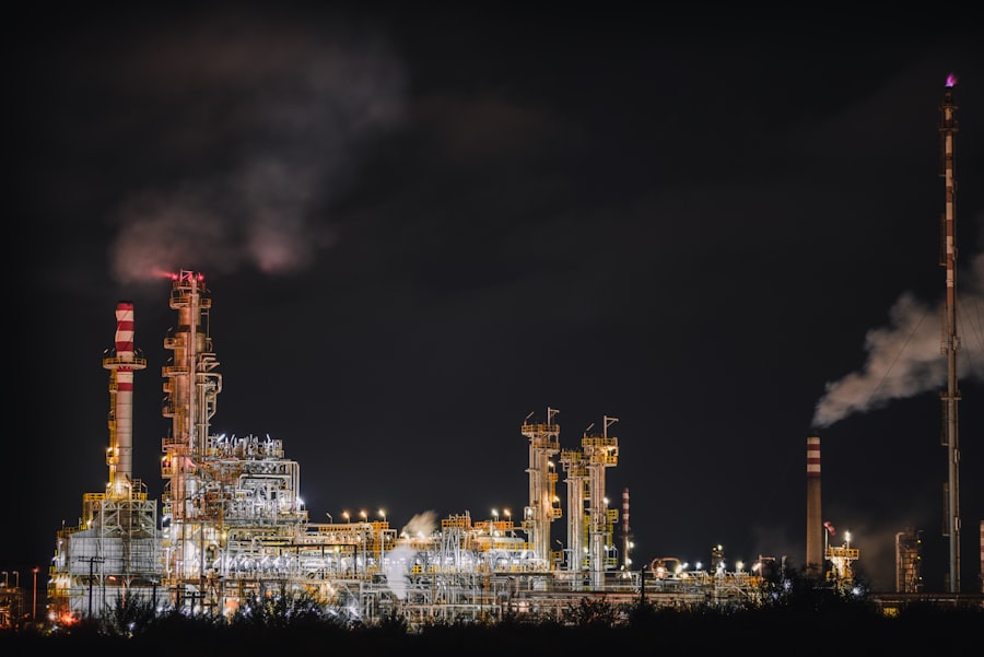 Oil refinery industrial facility