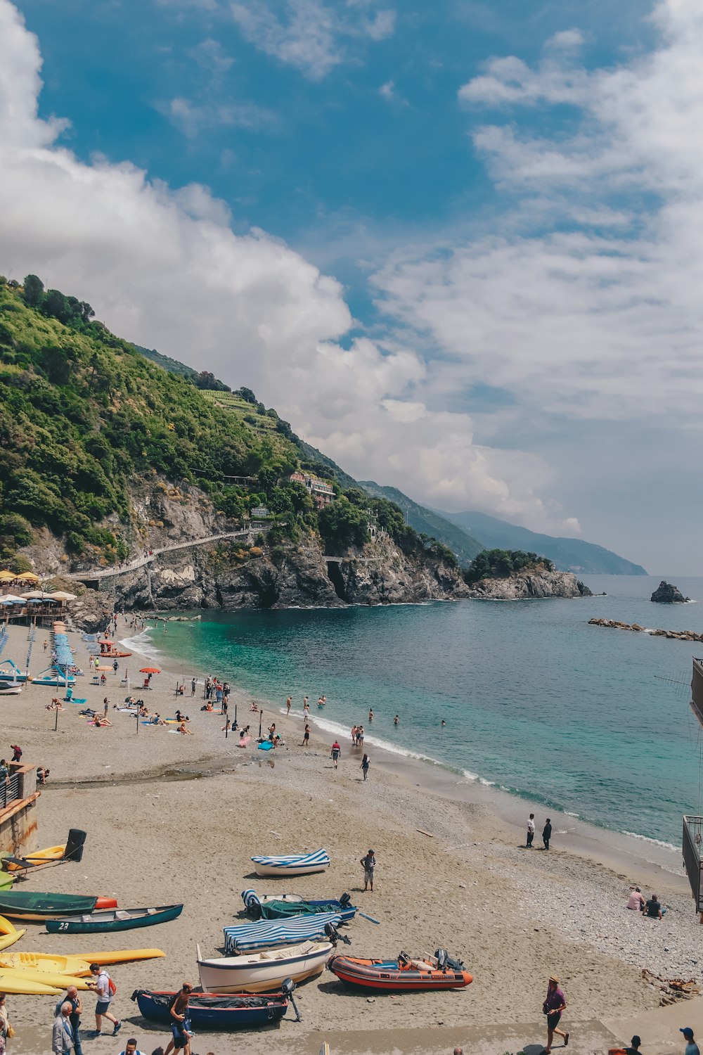 people on beach during daytime