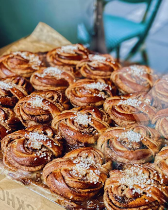 brown bread on white paper