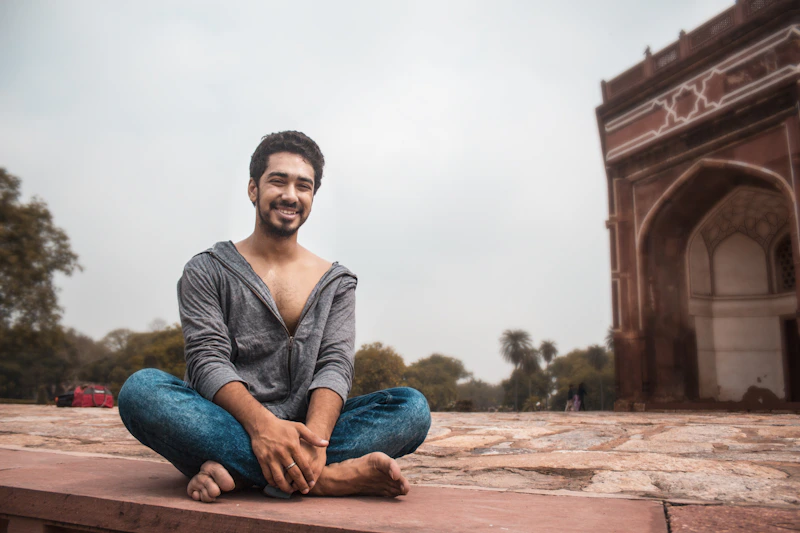 Relaxed Indian sugar momma enjoying a sunny day