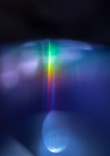 blue light in dark room