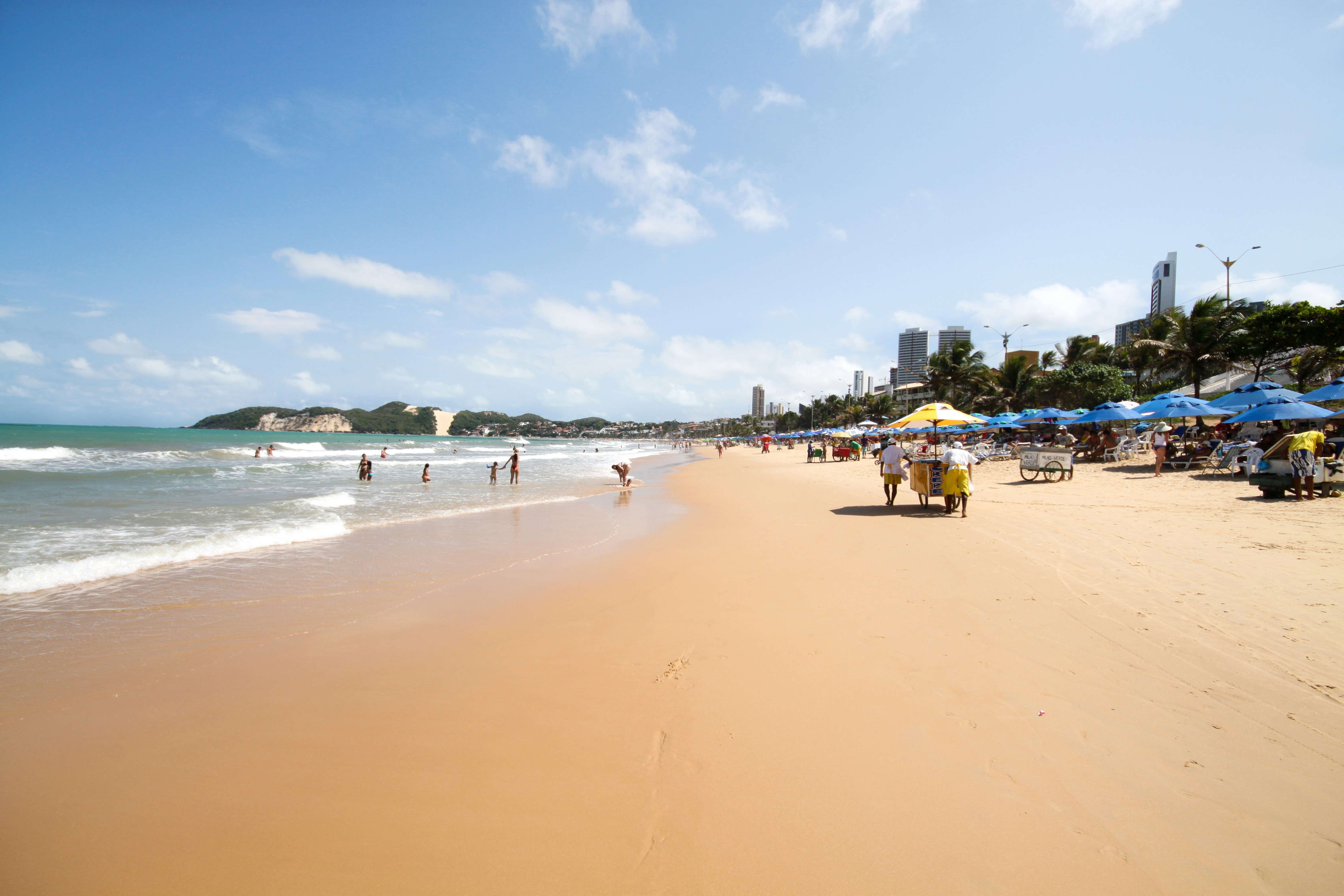 Ponta Negra beach line overview in Natal, RN.