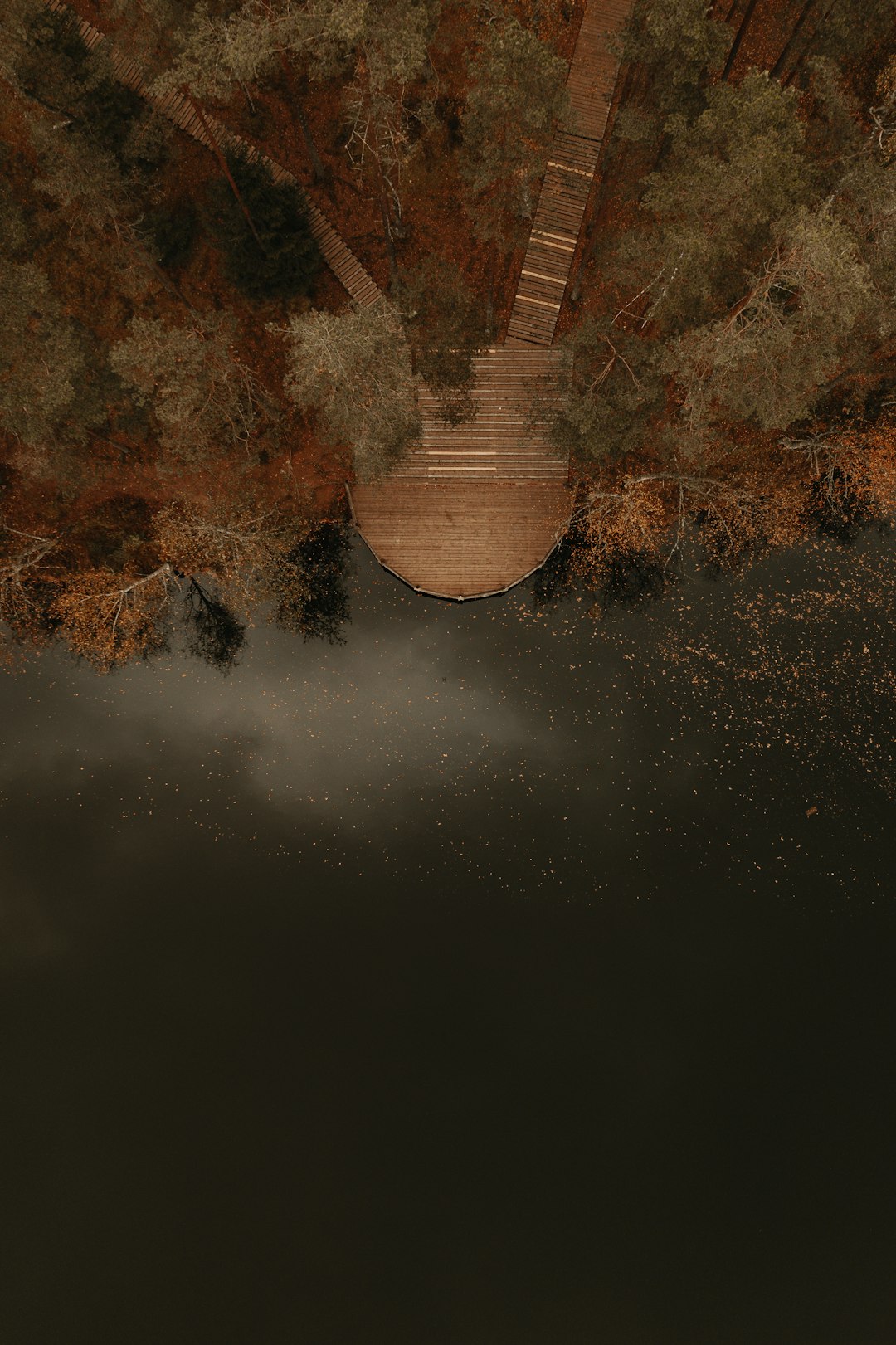 brown wooden bridge over river