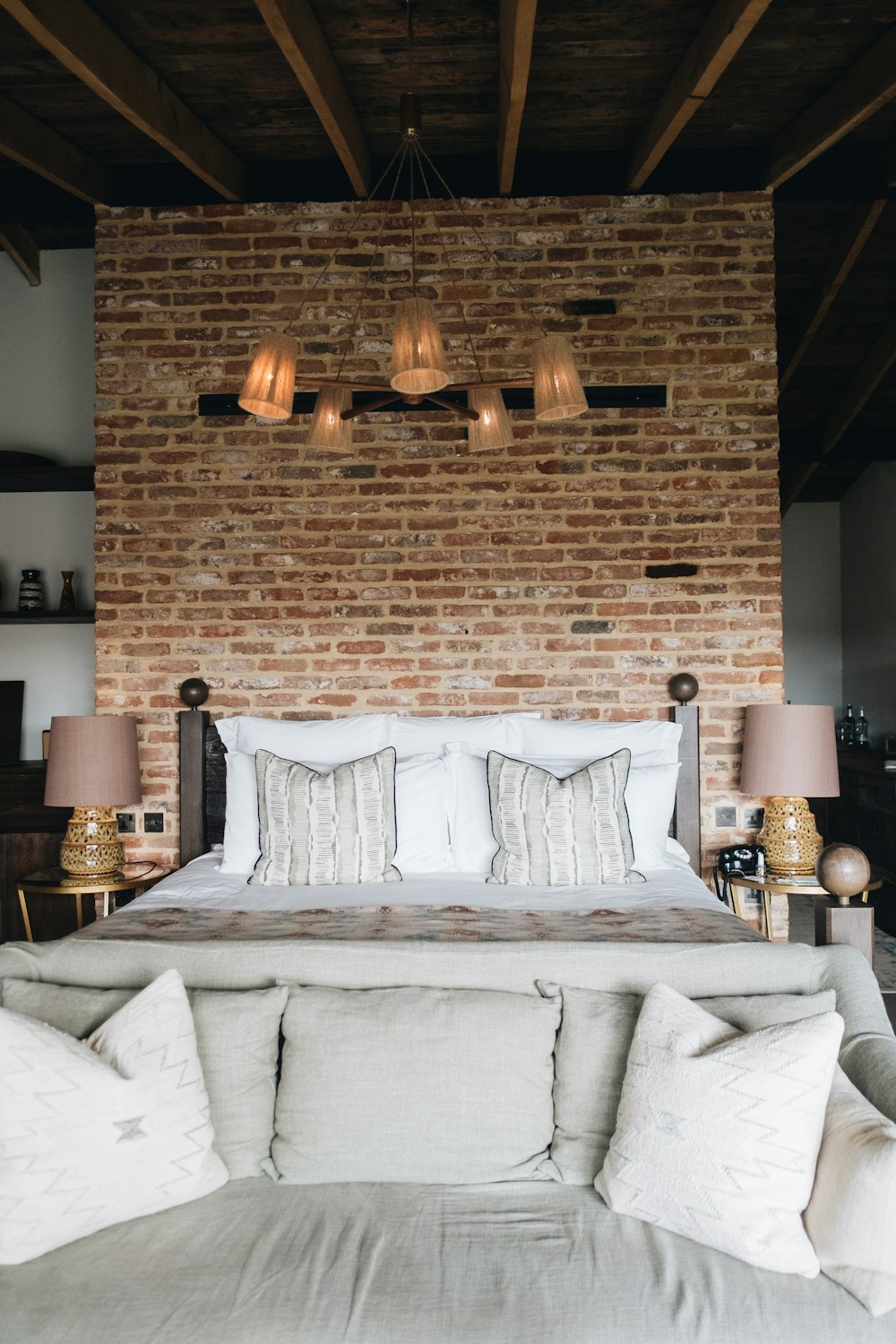 white and gray floral sofa