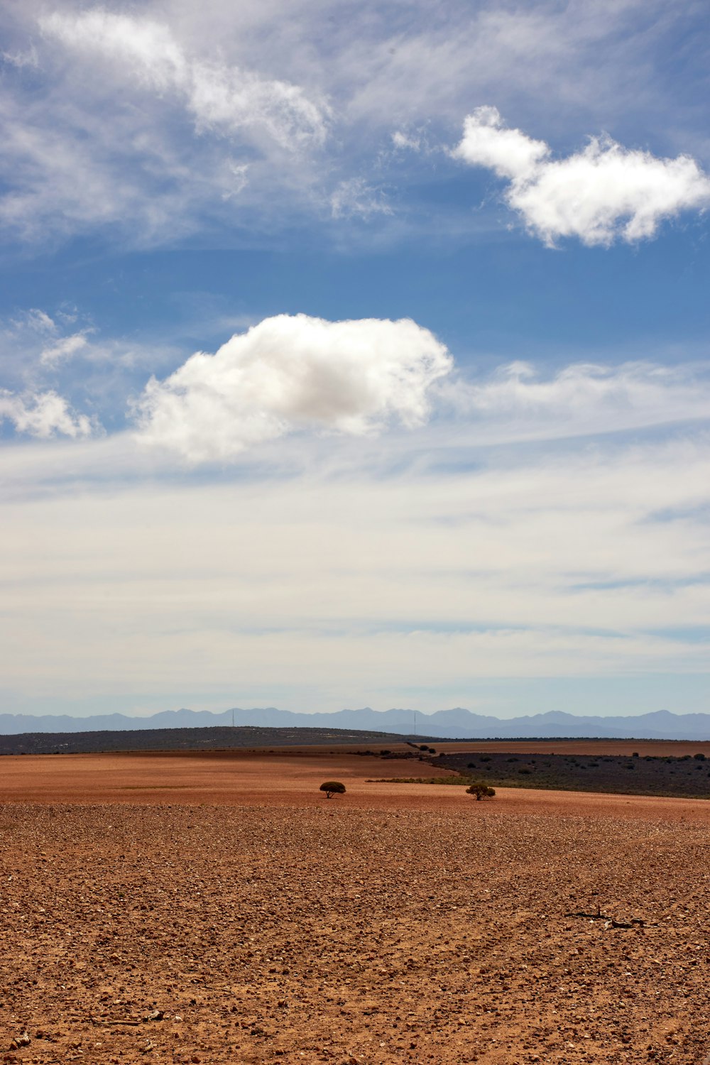 brown field under white clouds and blue sky during daytime