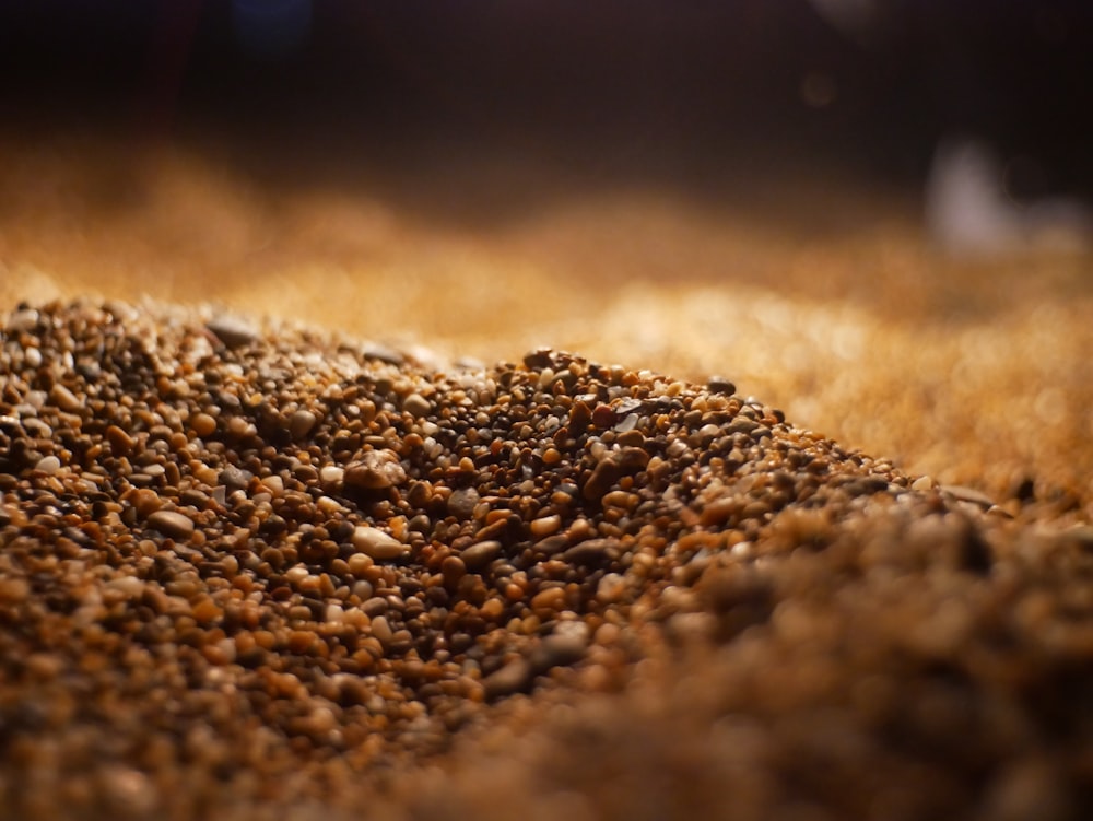 brown sand in macro shot