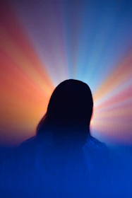 silhouette of person during sunset