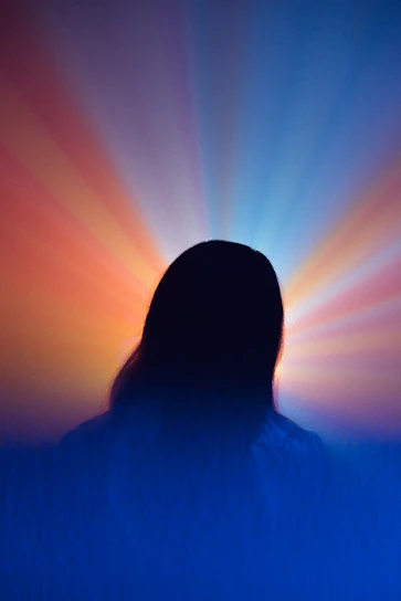 silhouette of person during sunset