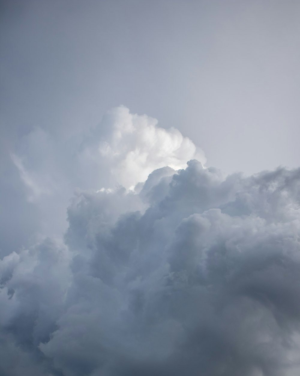 white clouds and blue sky