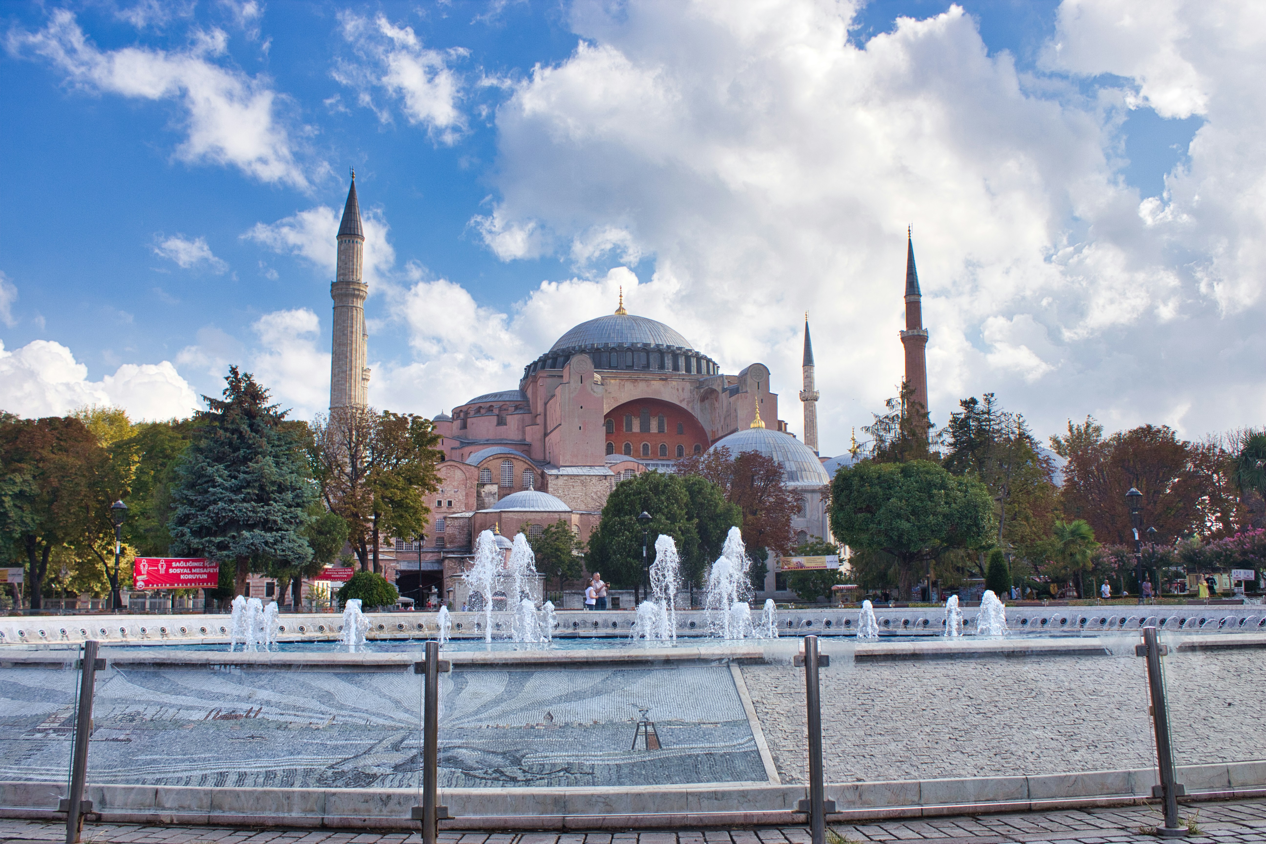 brown concrete building under cloudy sky during daytime, Hagia Sophia