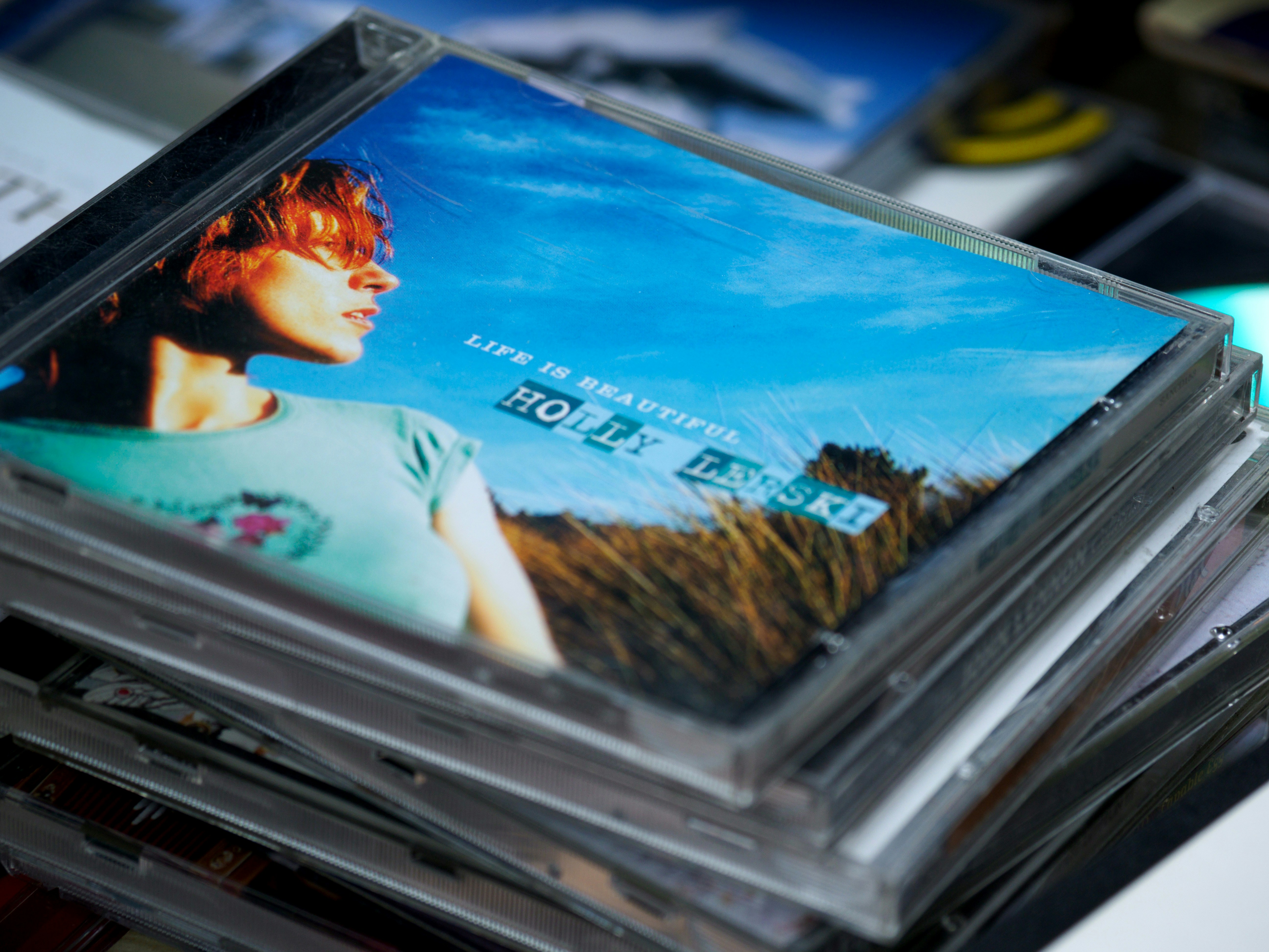 black and brown cd case