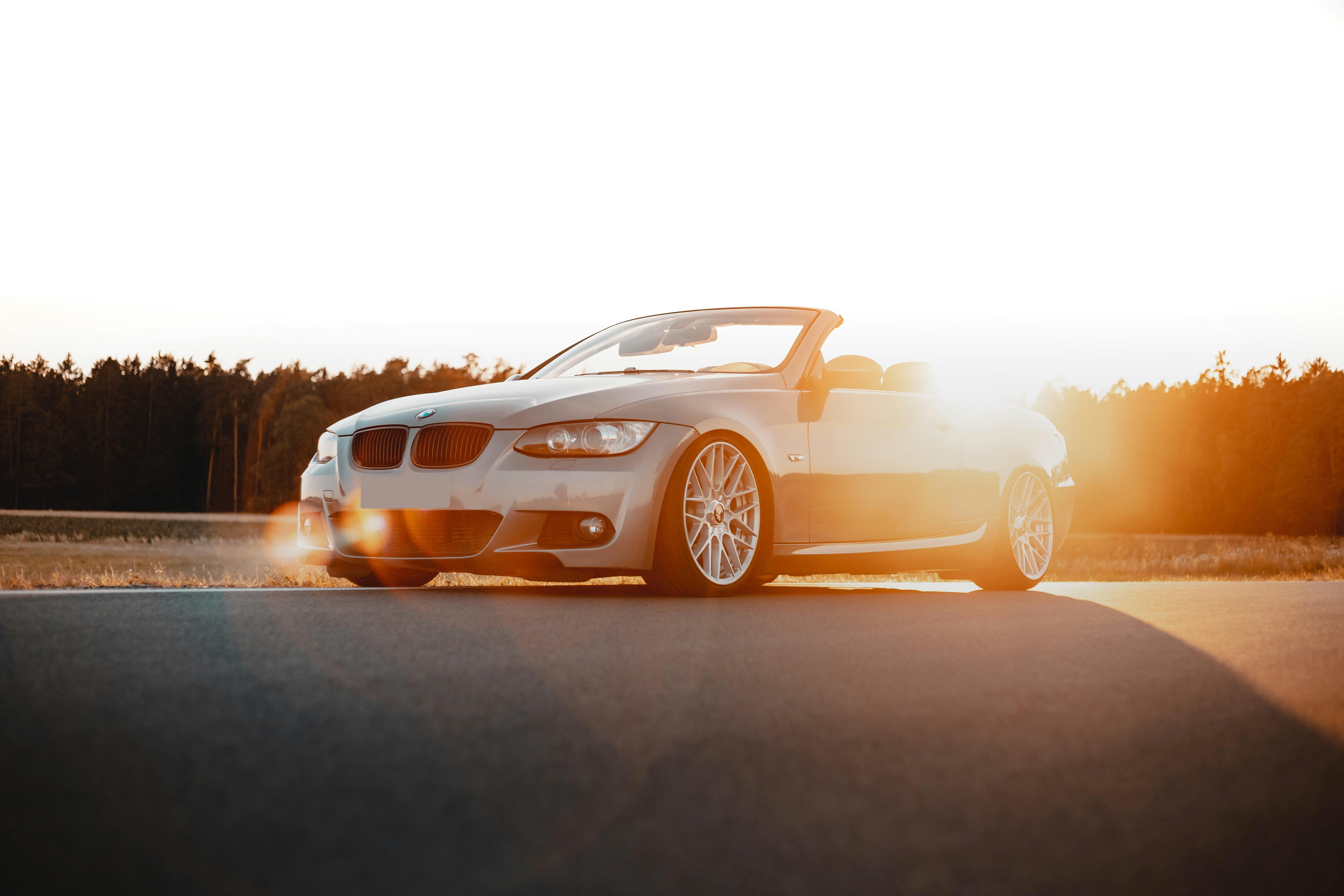BMW 330d in the sunset