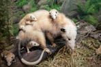 white and brown animal on brown tree branch