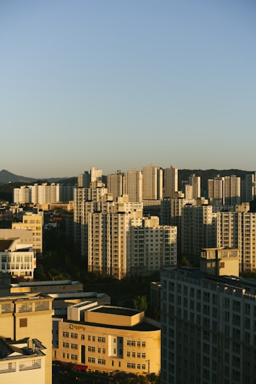 빼곡히 들어선 아파트 단지