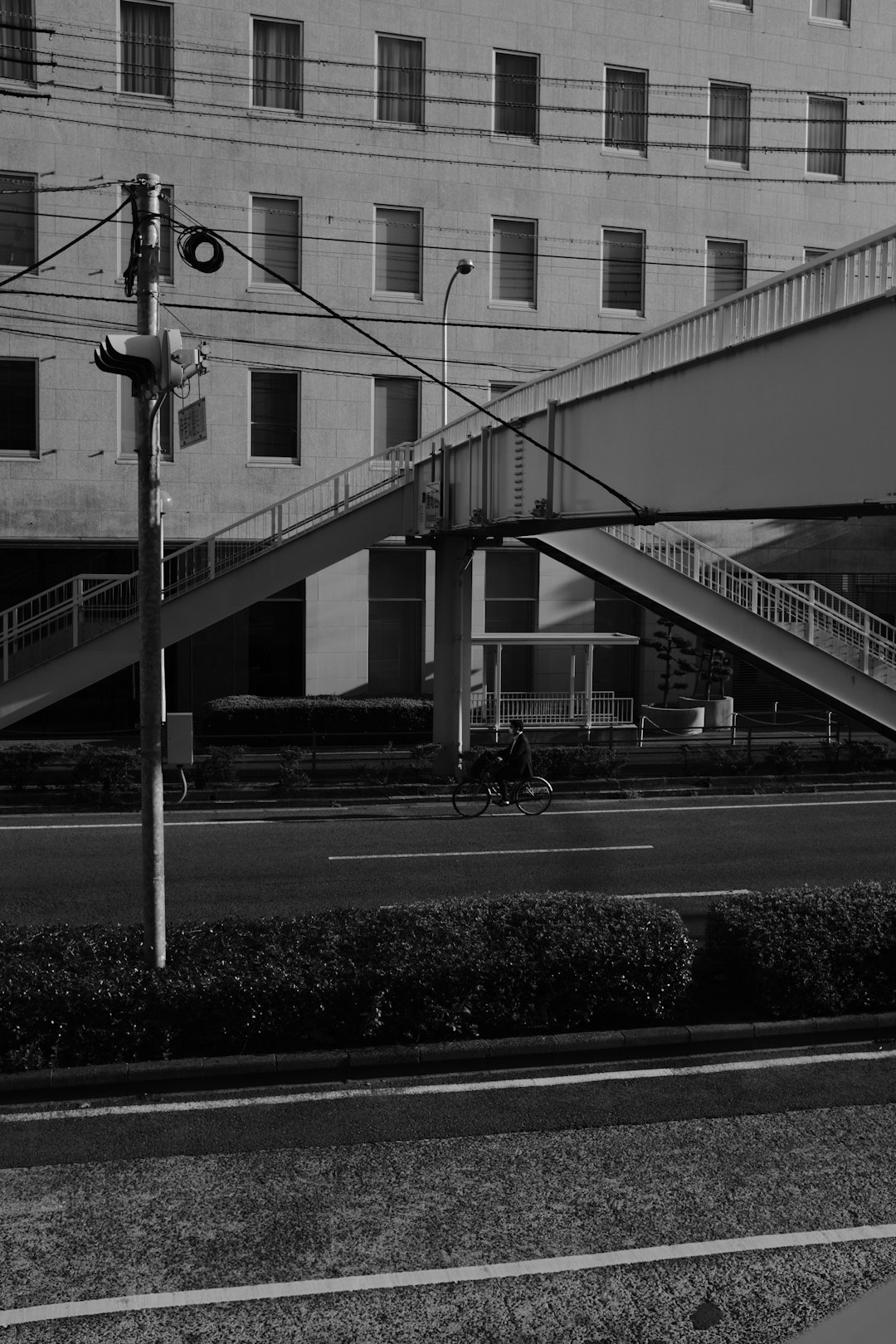 grayscale photo of a train station