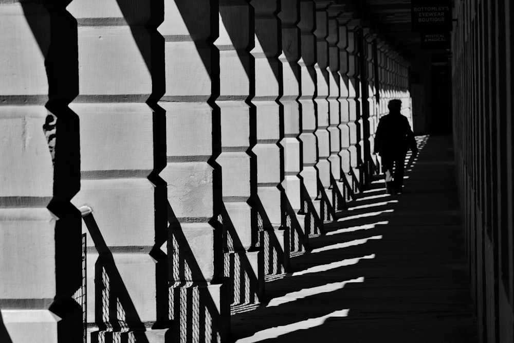 man walking on the stairs