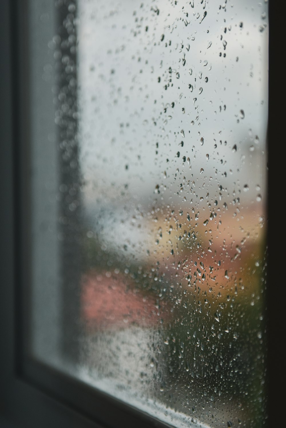 water droplets on glass window