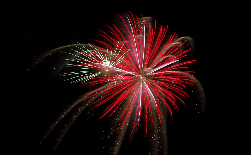 red and white fireworks display