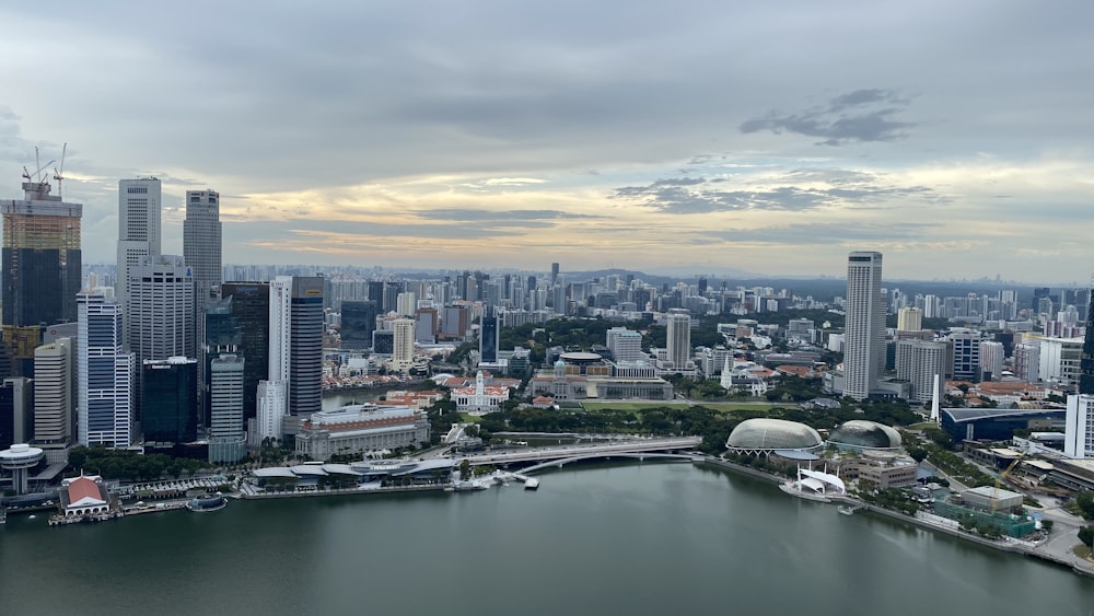 city skyline under cloudy sky during daytime