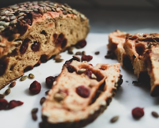 brown bread on white ceramic plate