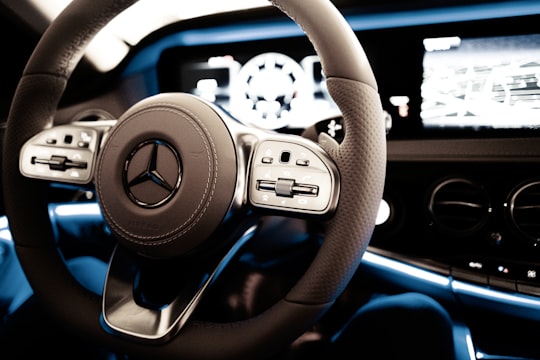 black and silver steering wheel in Stuttgart Germany